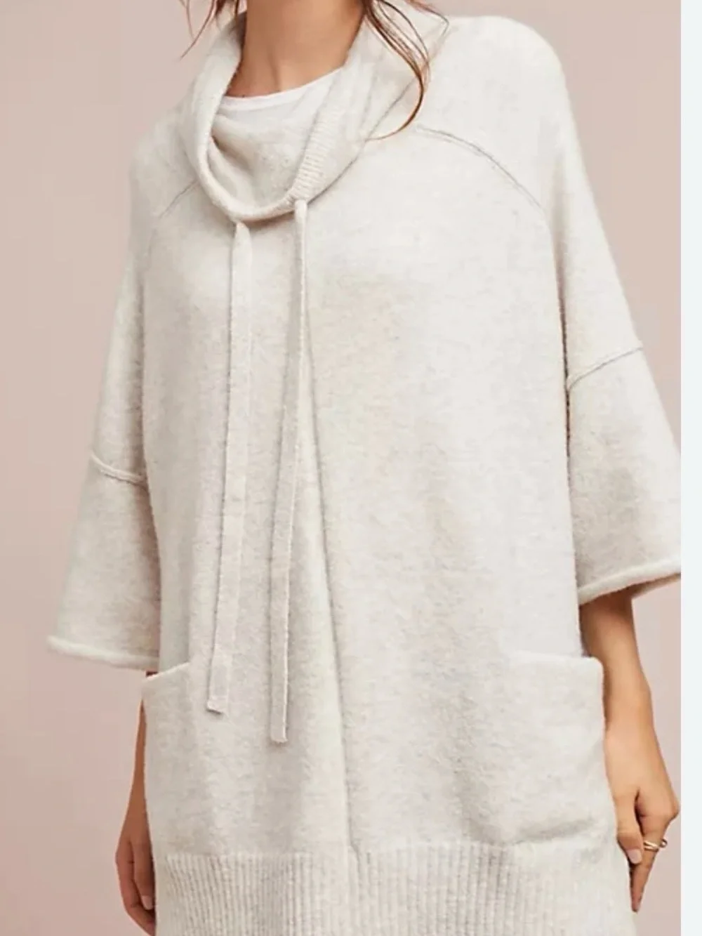 Michael Stars Cream Cowl Neck Sweater. XS